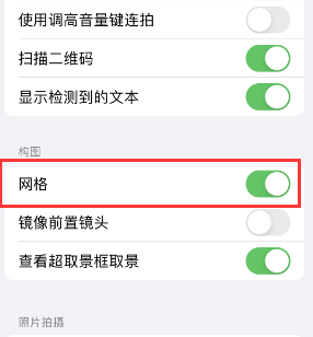 吐鲁番苹果手机维修网点分享iPhone如何开启九宫格构图功能 