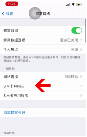 吐鲁番苹果14维修网分享如何给iPhone14的SIM卡设置密码 